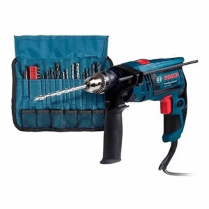 BOSCH TALADRO PERC.13mm.750w.VVR GSB13RE + 23 accesorios (048966)